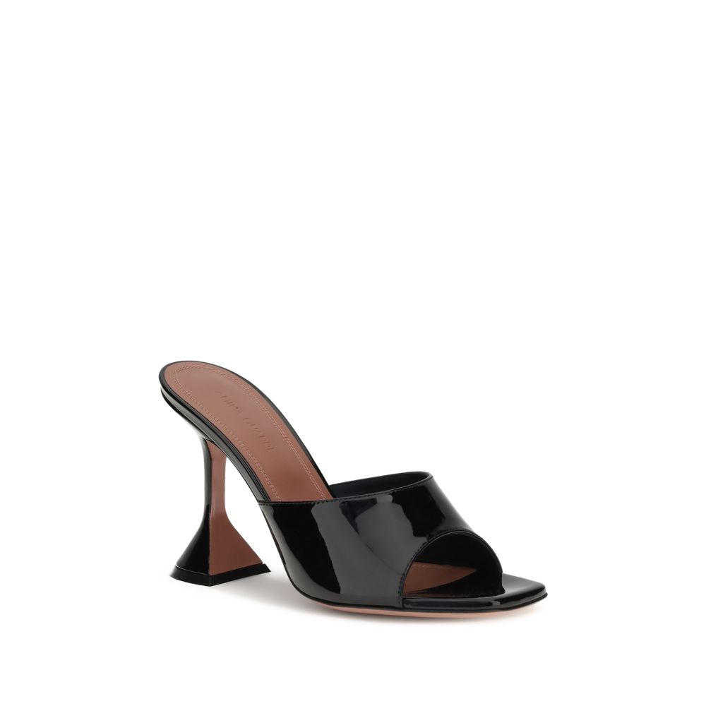 Black Calf Leather Bos Taurus Platform Sandals