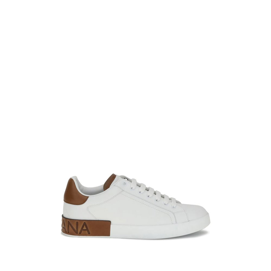 White Calf Leather Bos Taurus Low Top Sneakers