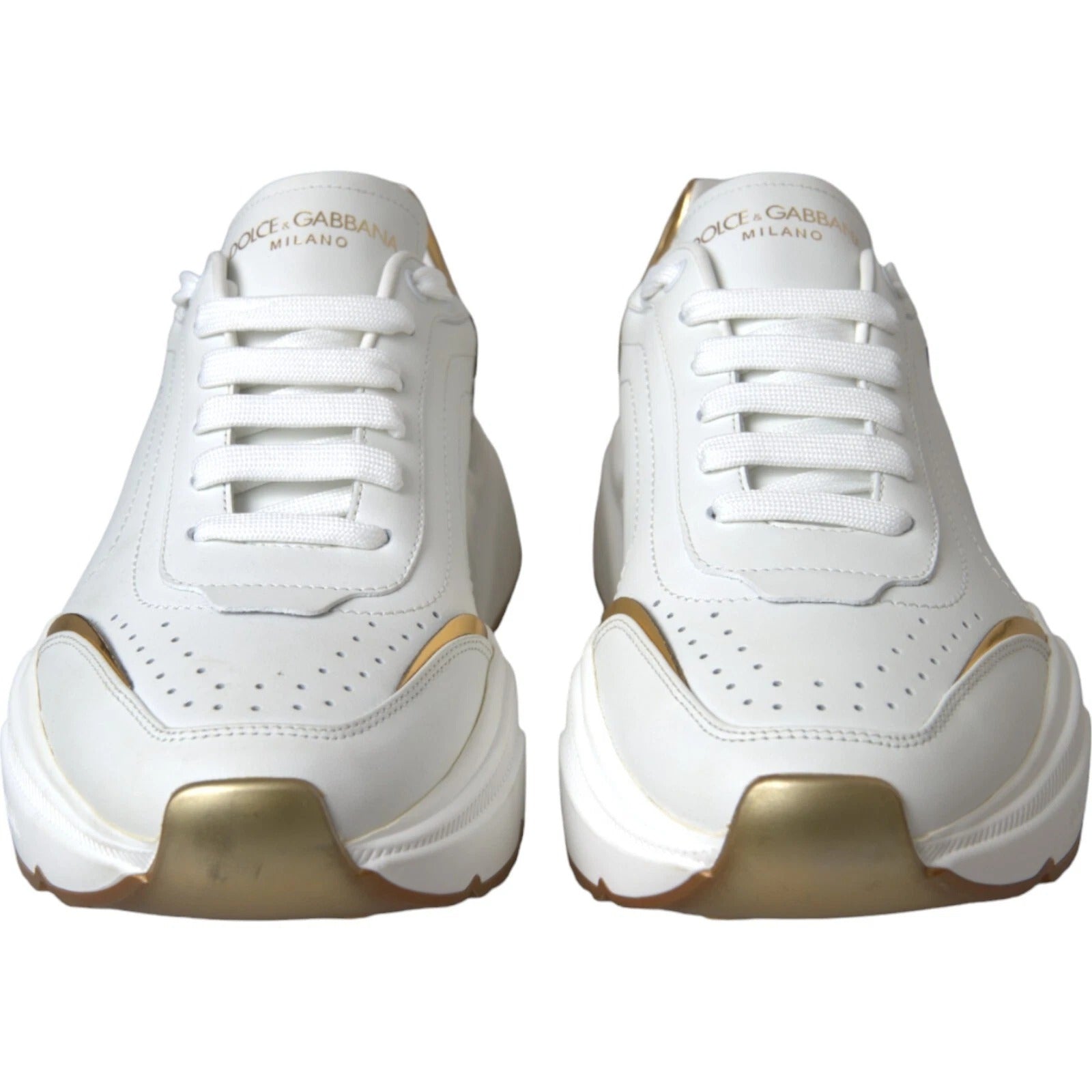 White Gold DAYMASTER Leather Sneakers Mens Shoes