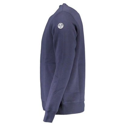 Blue Cotton Men Sweater