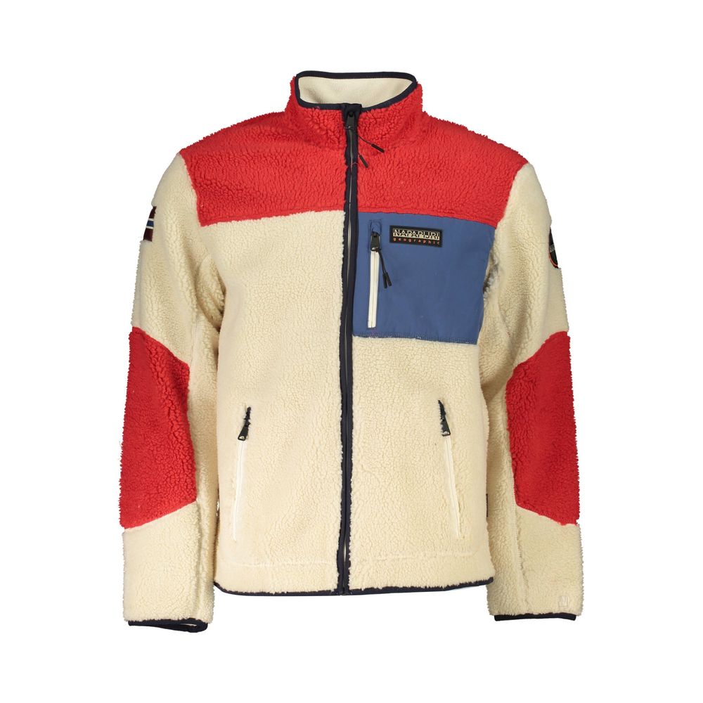 White Polyester Men's Jacket