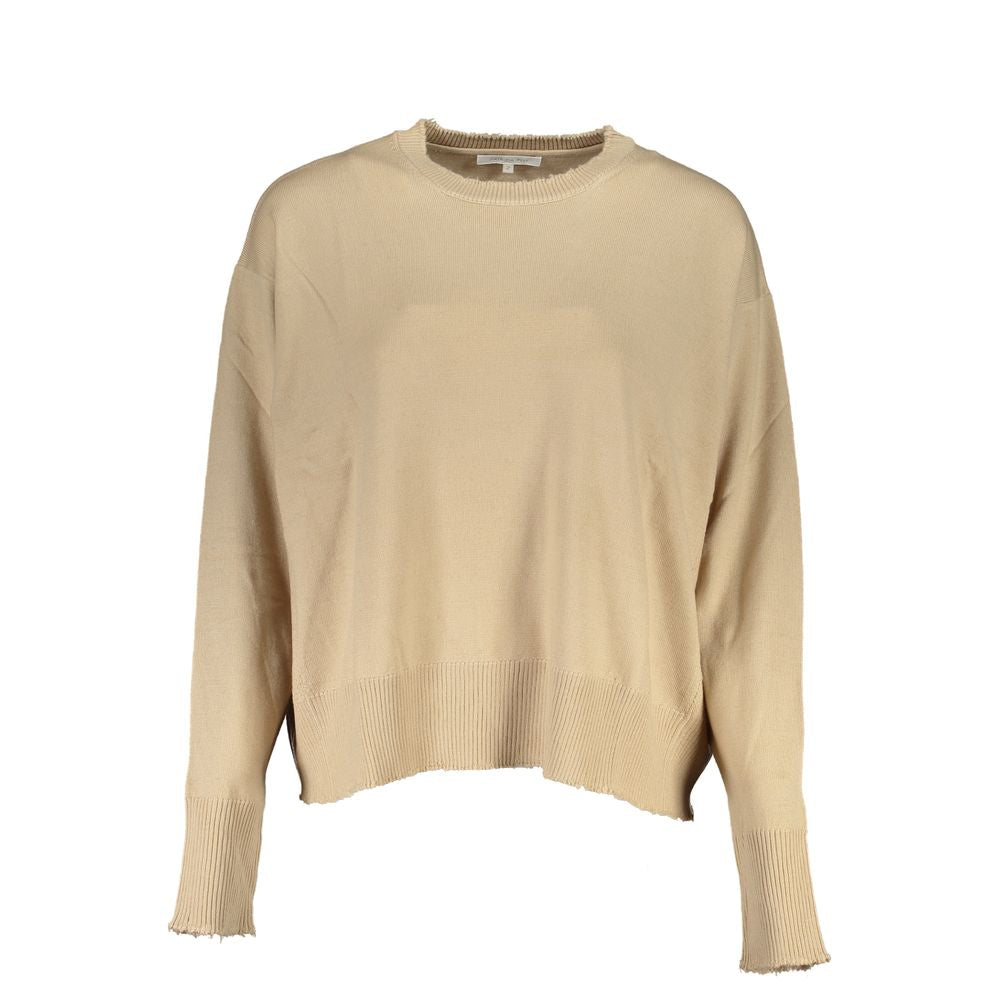 Beige Fabric Sweater