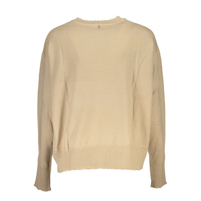 Beige Fabric Sweater