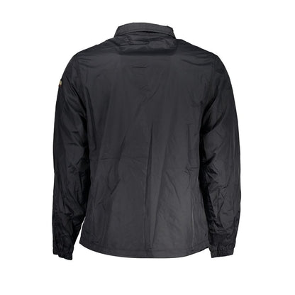 Black Polyester Men Jacket