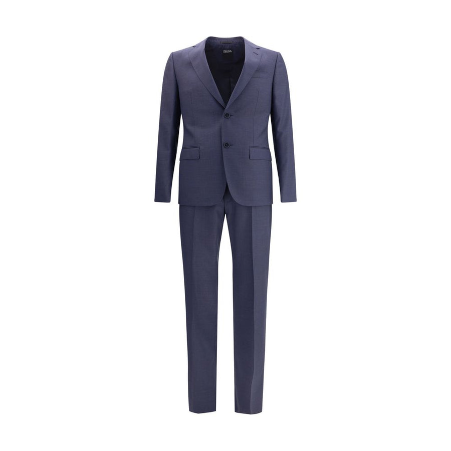 Blue Wool Two-Piece Suit