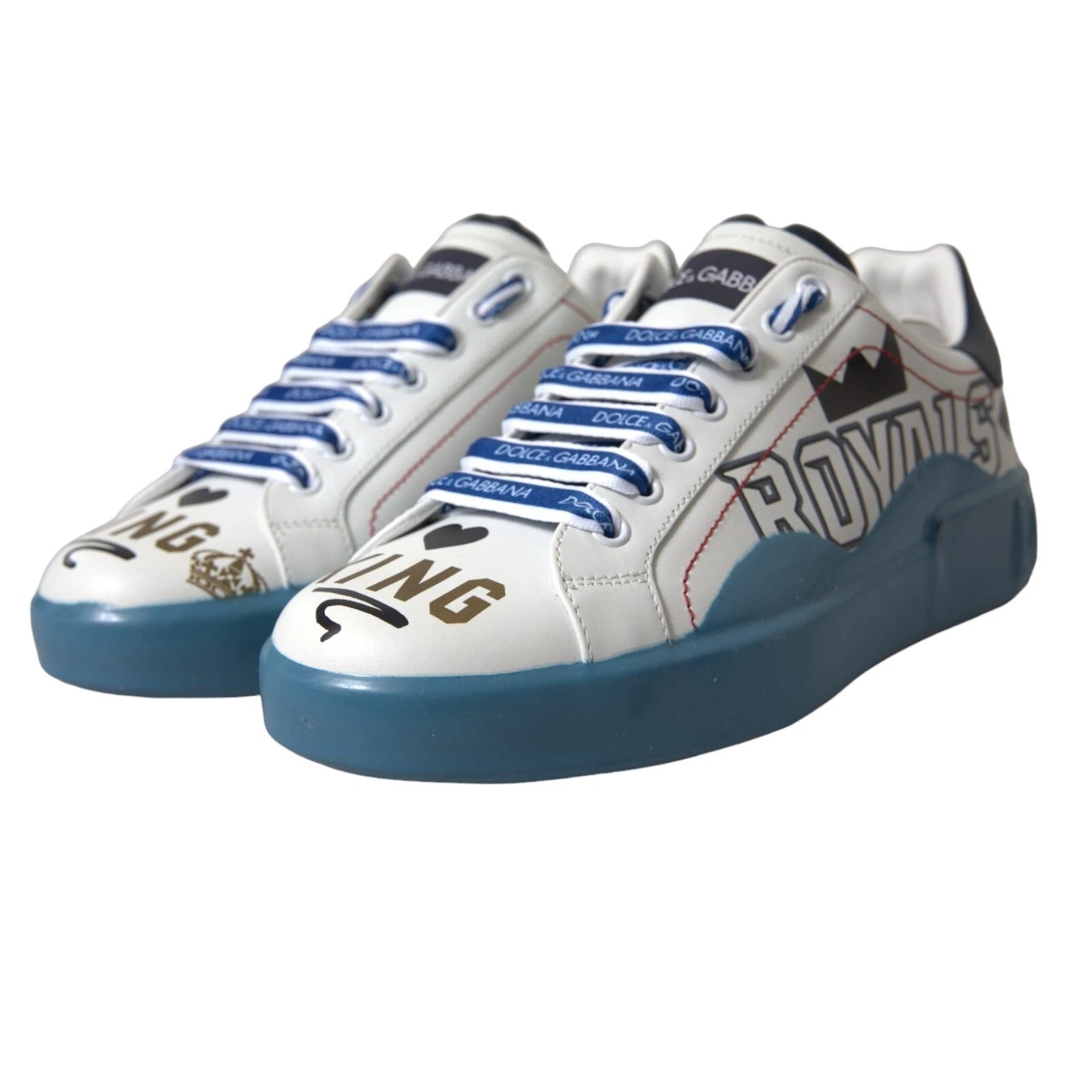 Blue White Printed Portofino Melt Sneakers
