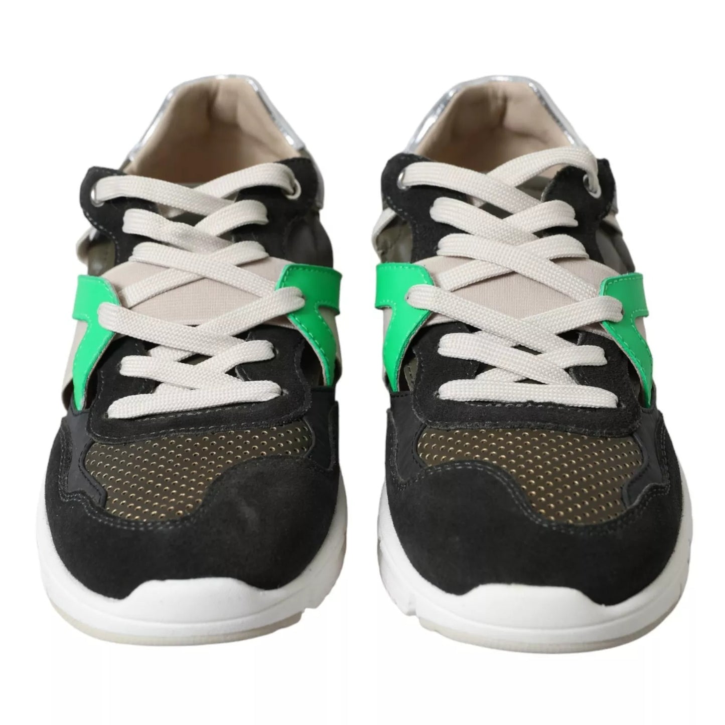 Sneakers Multicolor Leather Suede Shoes