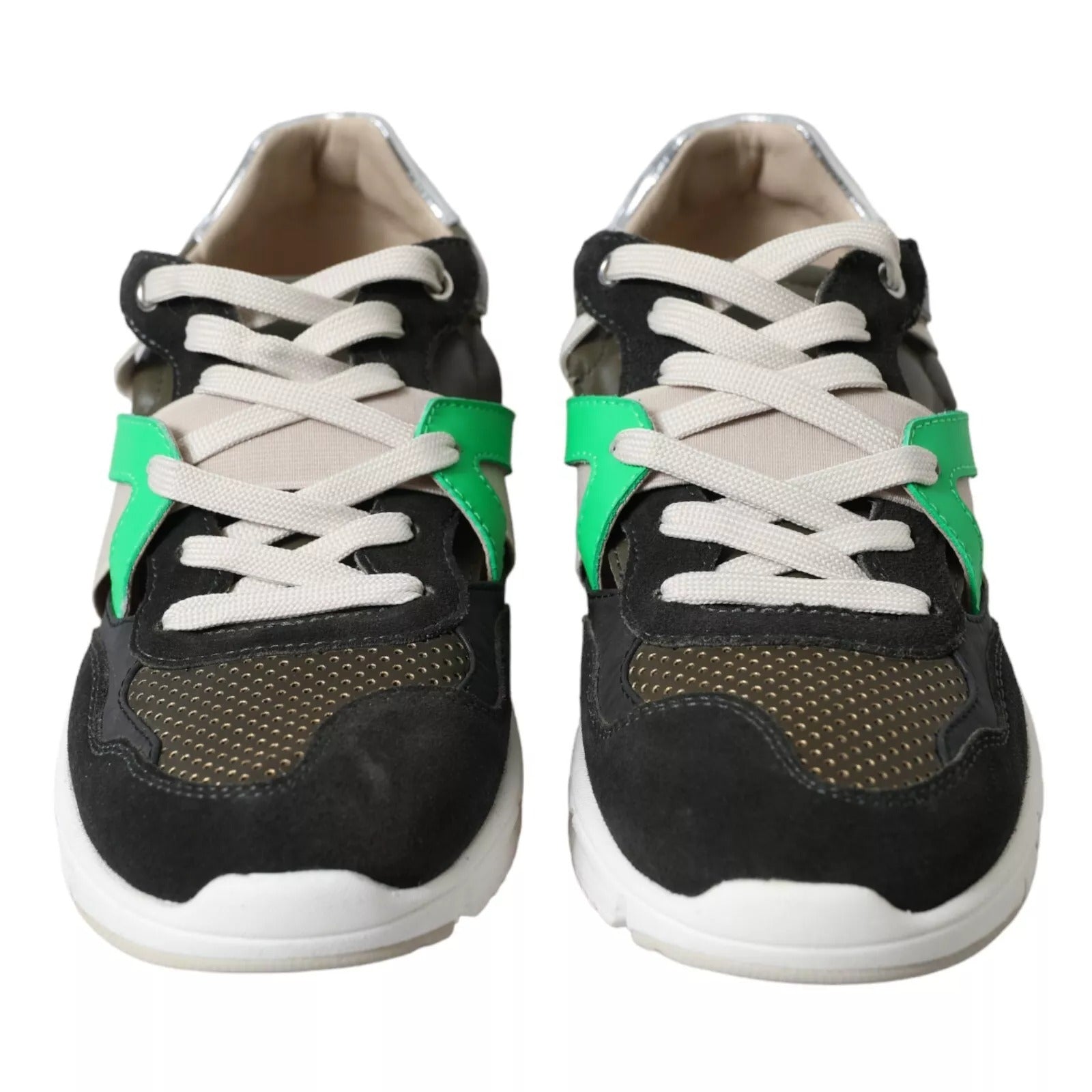 Sneakers Multicolor Leather Suede Shoes
