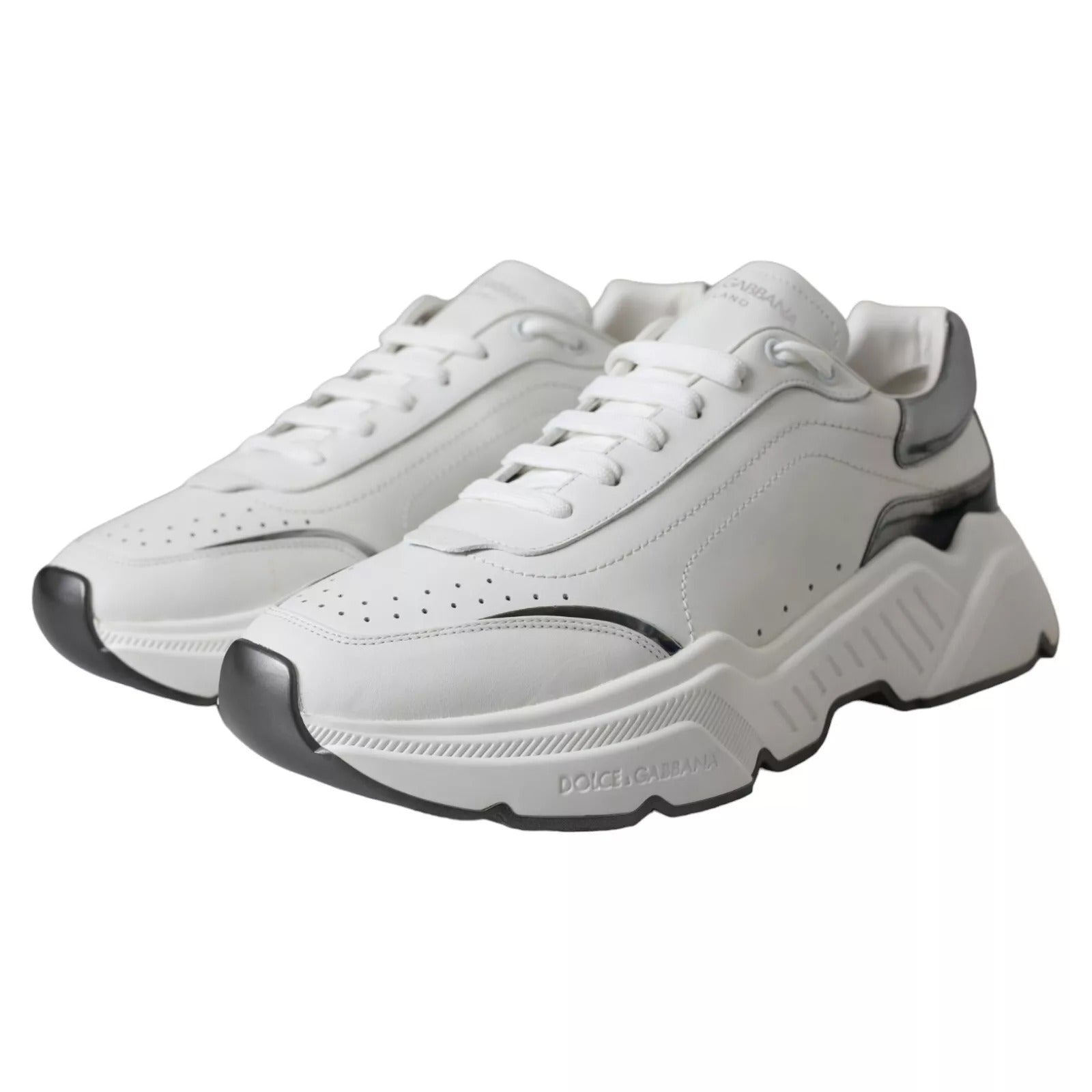 White Silver Leather Sport DAYMASTER Sneakers