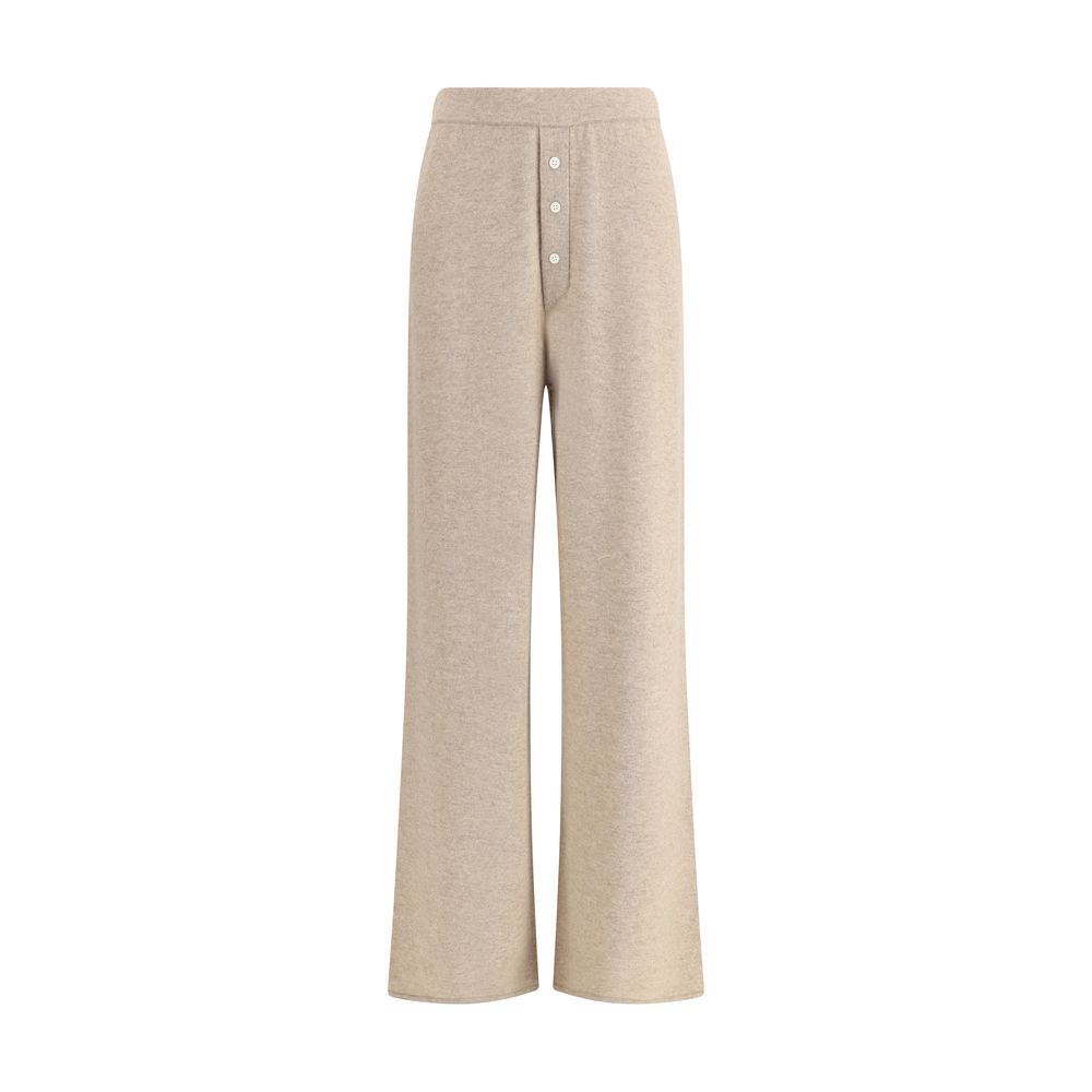 Beige Cashmere Casual Pants