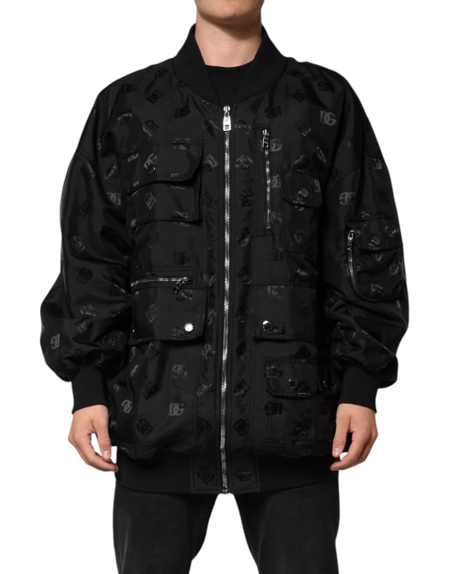 Black Cargo Windbraker Logo Mania Jacket