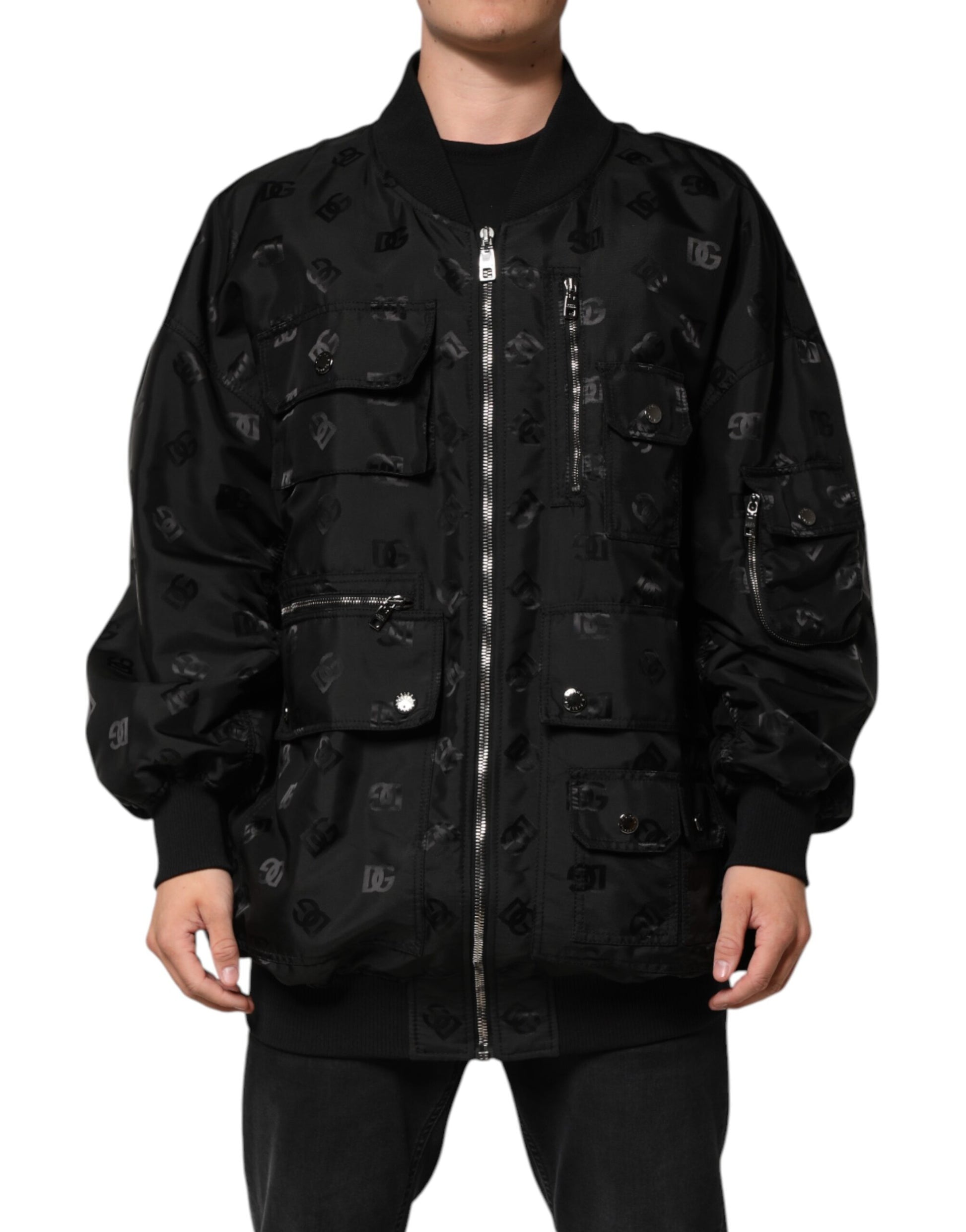 Black Cargo Windbraker Logo Mania Jacket