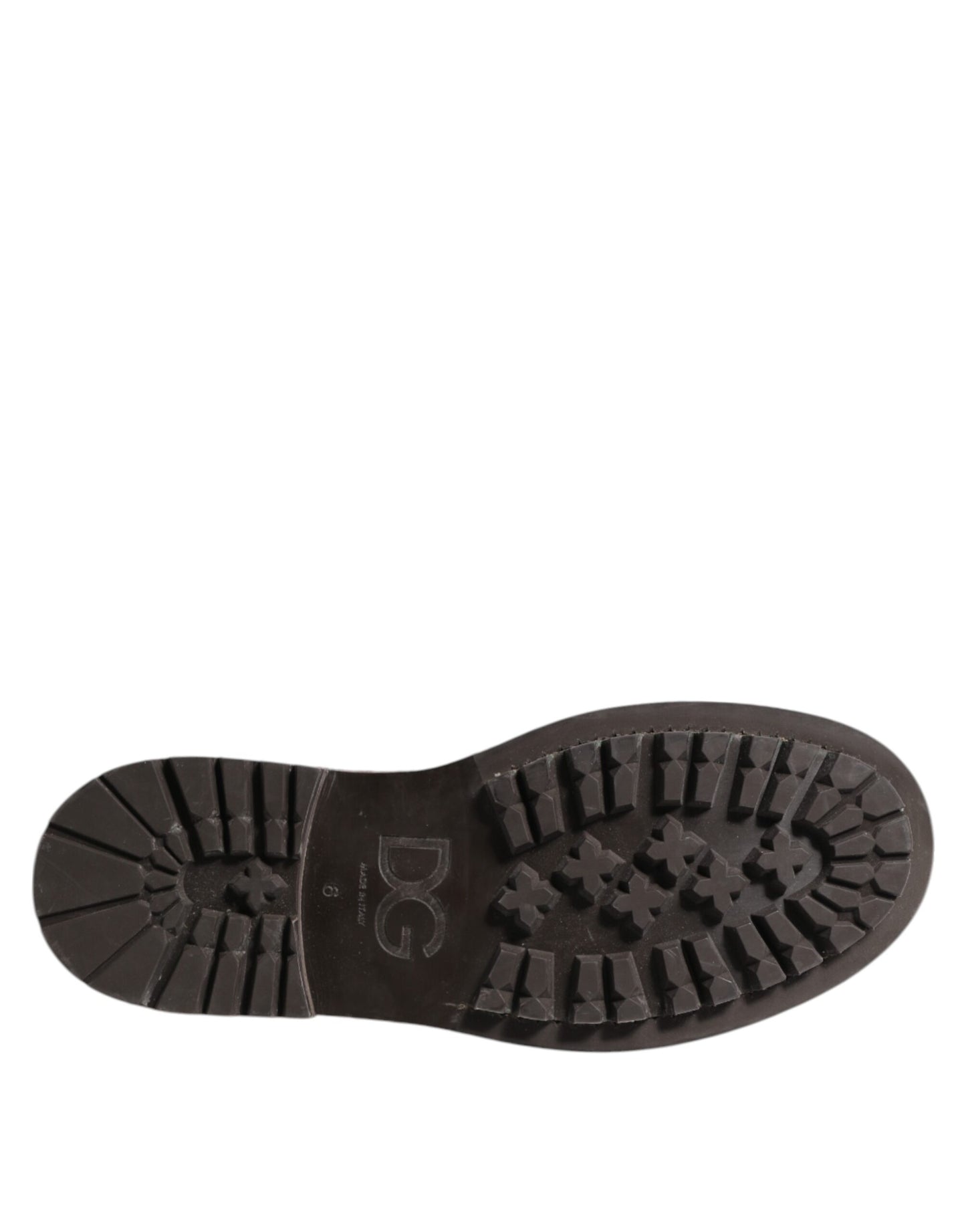 Brown Leather Distressed Brogue Lace Up Shoes