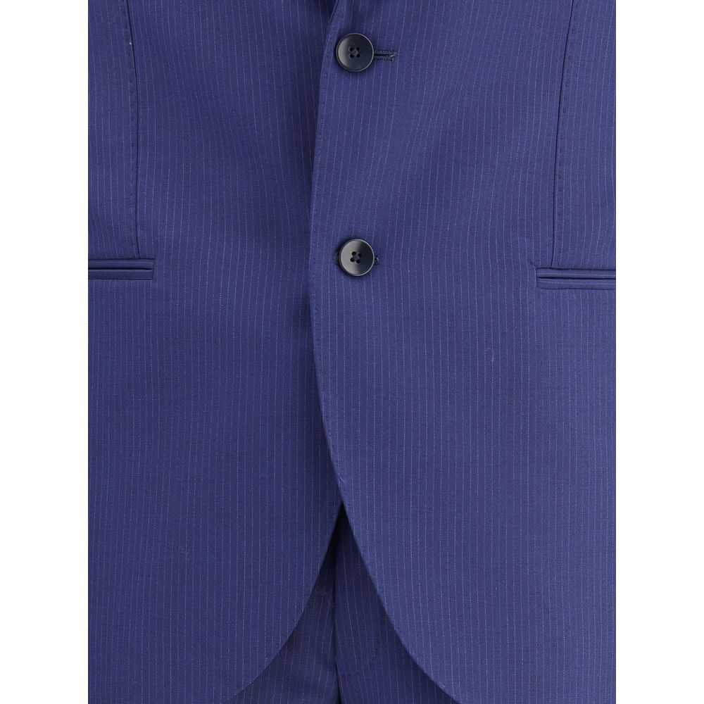 Blue Fleece Wool Suits And Blazer