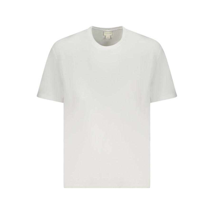 White Cotton Men T-Shirt
