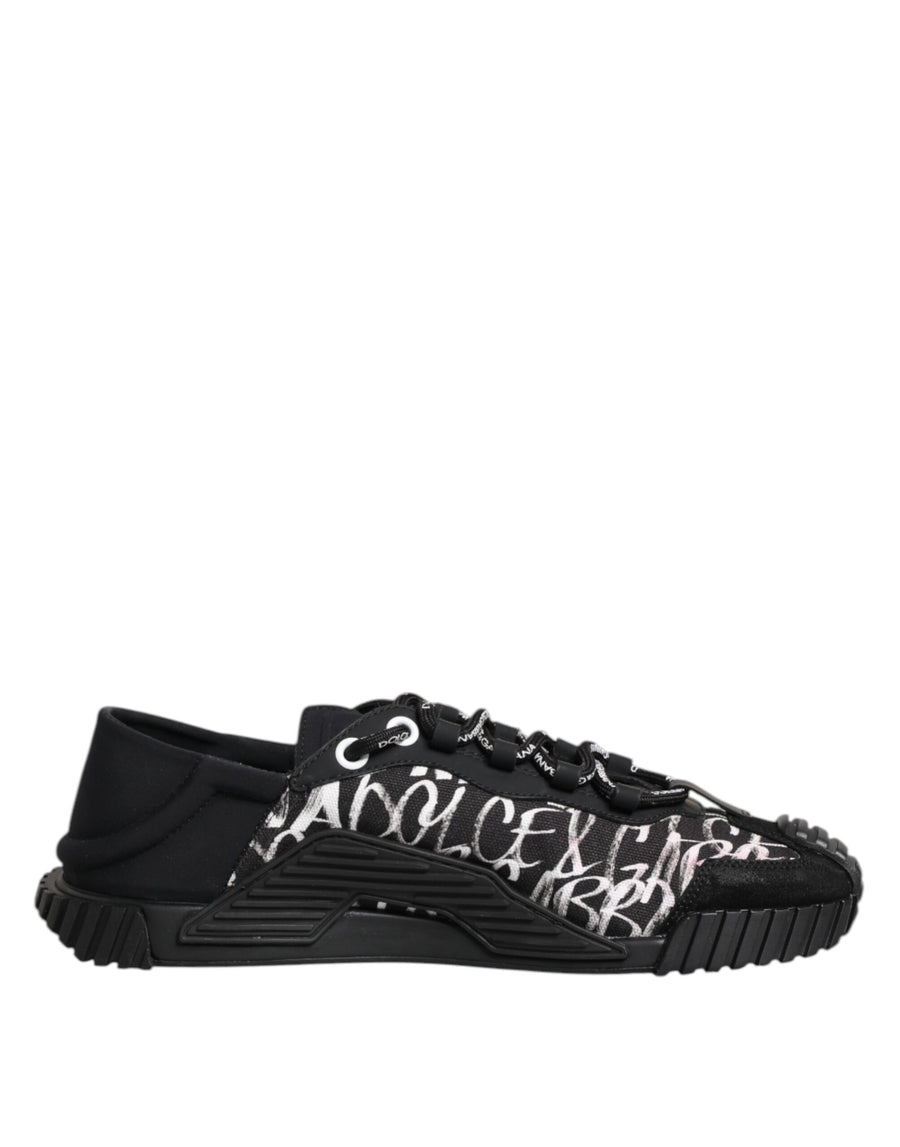 Black White NS1 Lace Up Low Top Sneakers Shoes