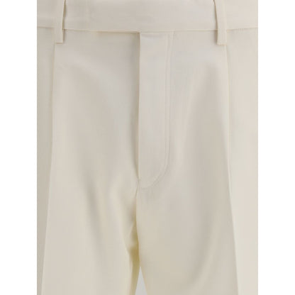 White Cotton Dress Pants