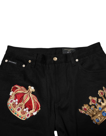 Black Baroque Royal Men Dress Trouser Pants