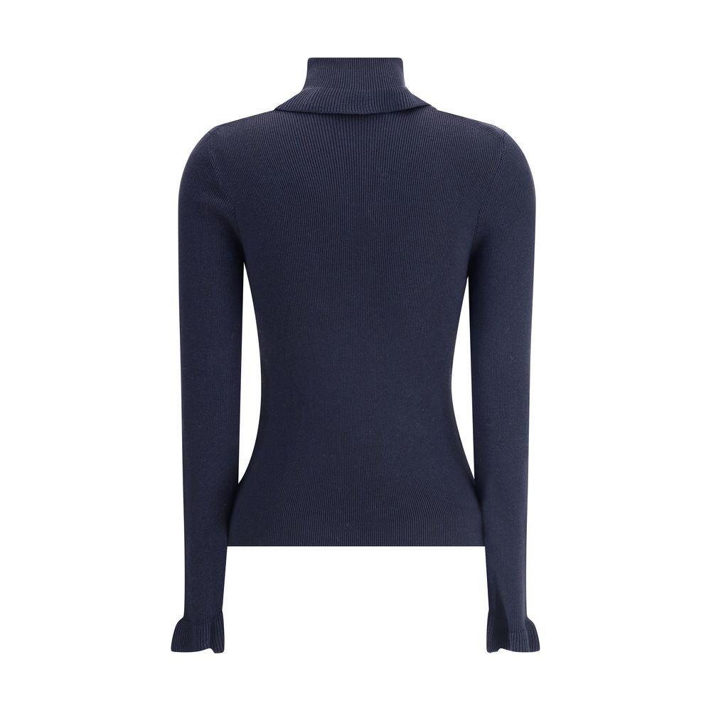 Blue Wool Turtleneck