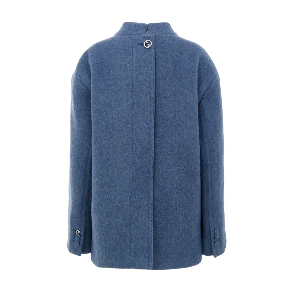 Light Blue Wool Coat