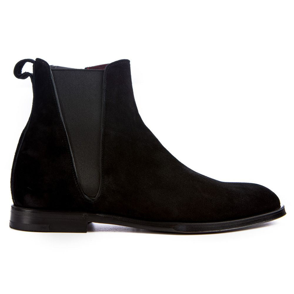 Black Calfskin Men Ankle Boot