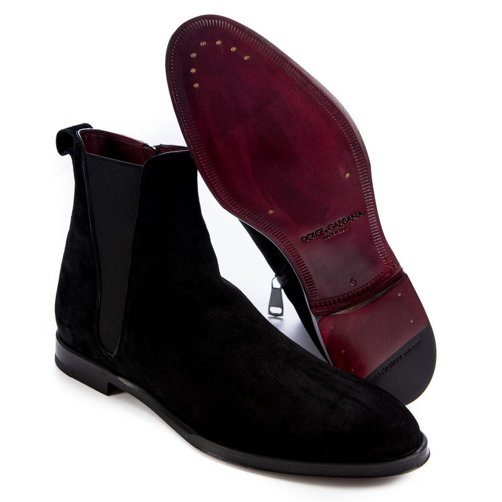 Black Calfskin Men Ankle Boot