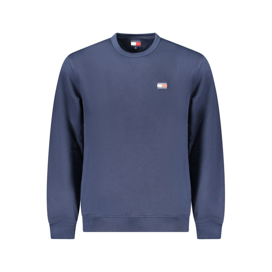 Blue Cotton Men Sweater