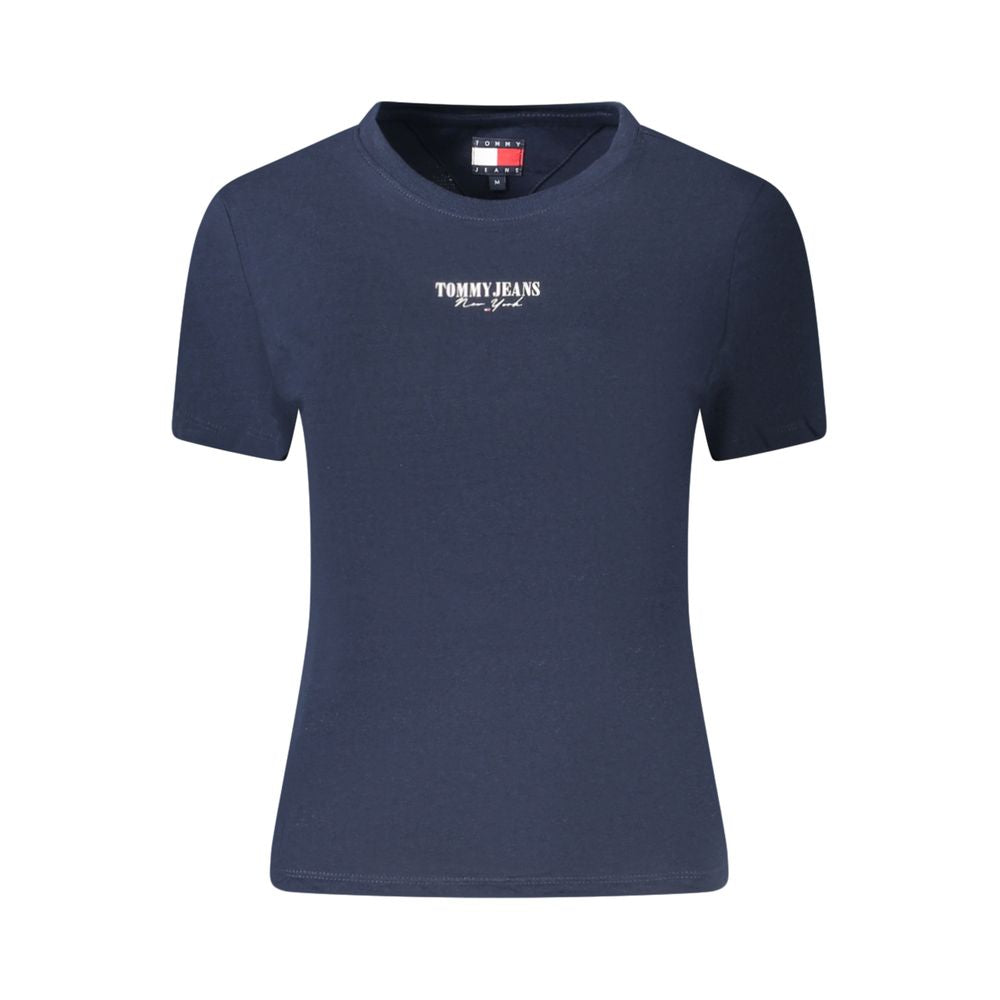 Blue Cotton Women T-Shirt
