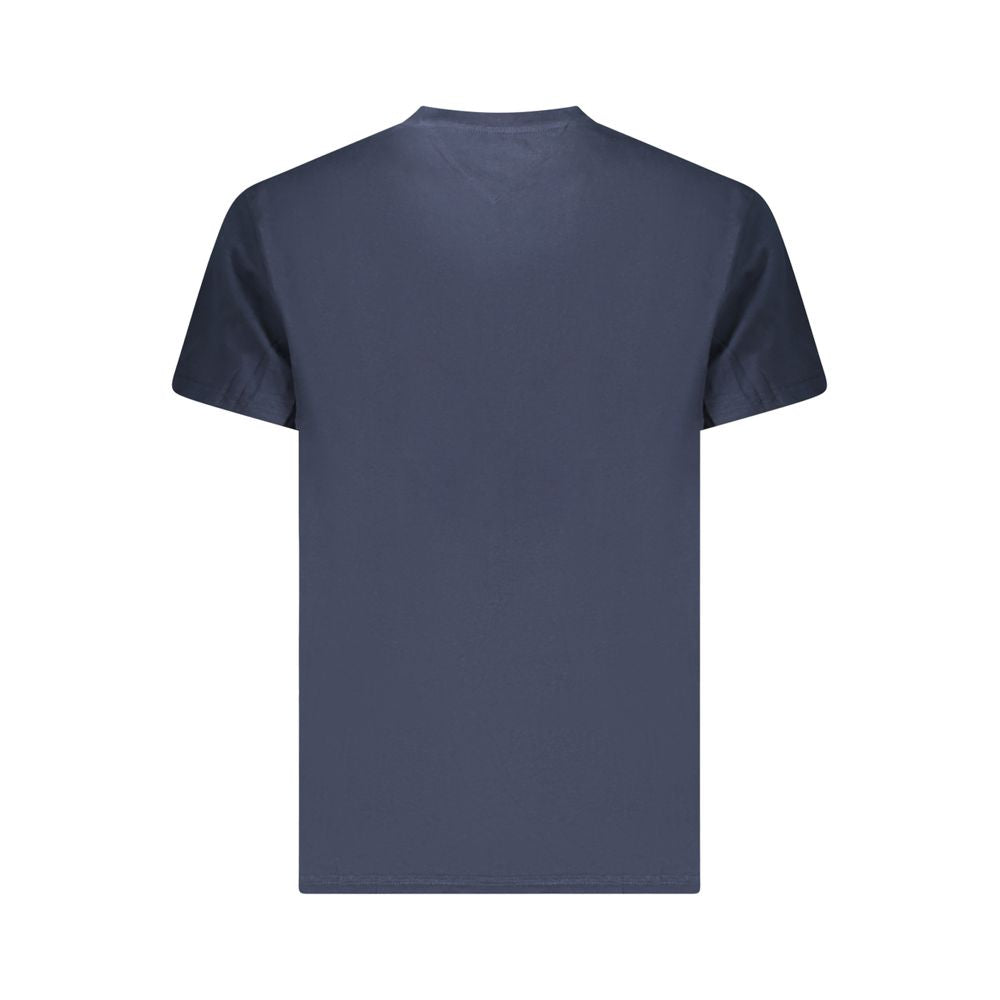 Blue Cotton Men T-Shirt