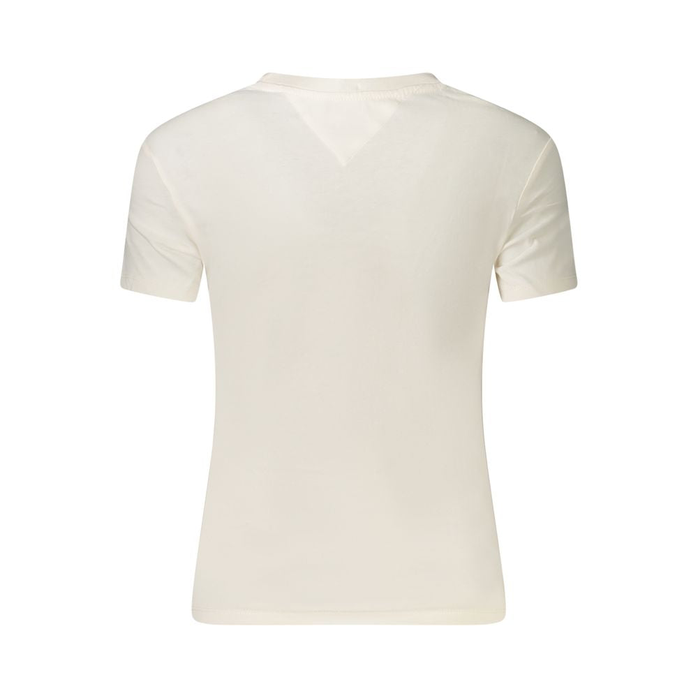 White Cotton Women T-Shirt