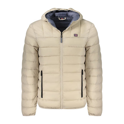 Beige Polyamide Men Jacket