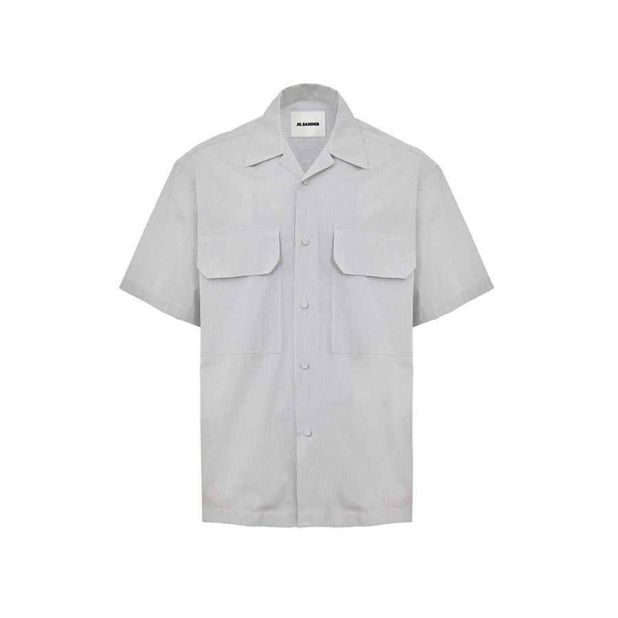 Blue Cotton Shortsleeve Shirt
