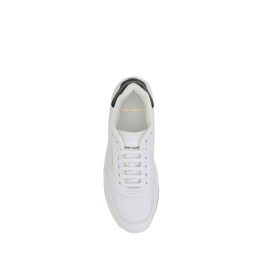 White Calf Leather Bos Taurus Low Top Sneakers