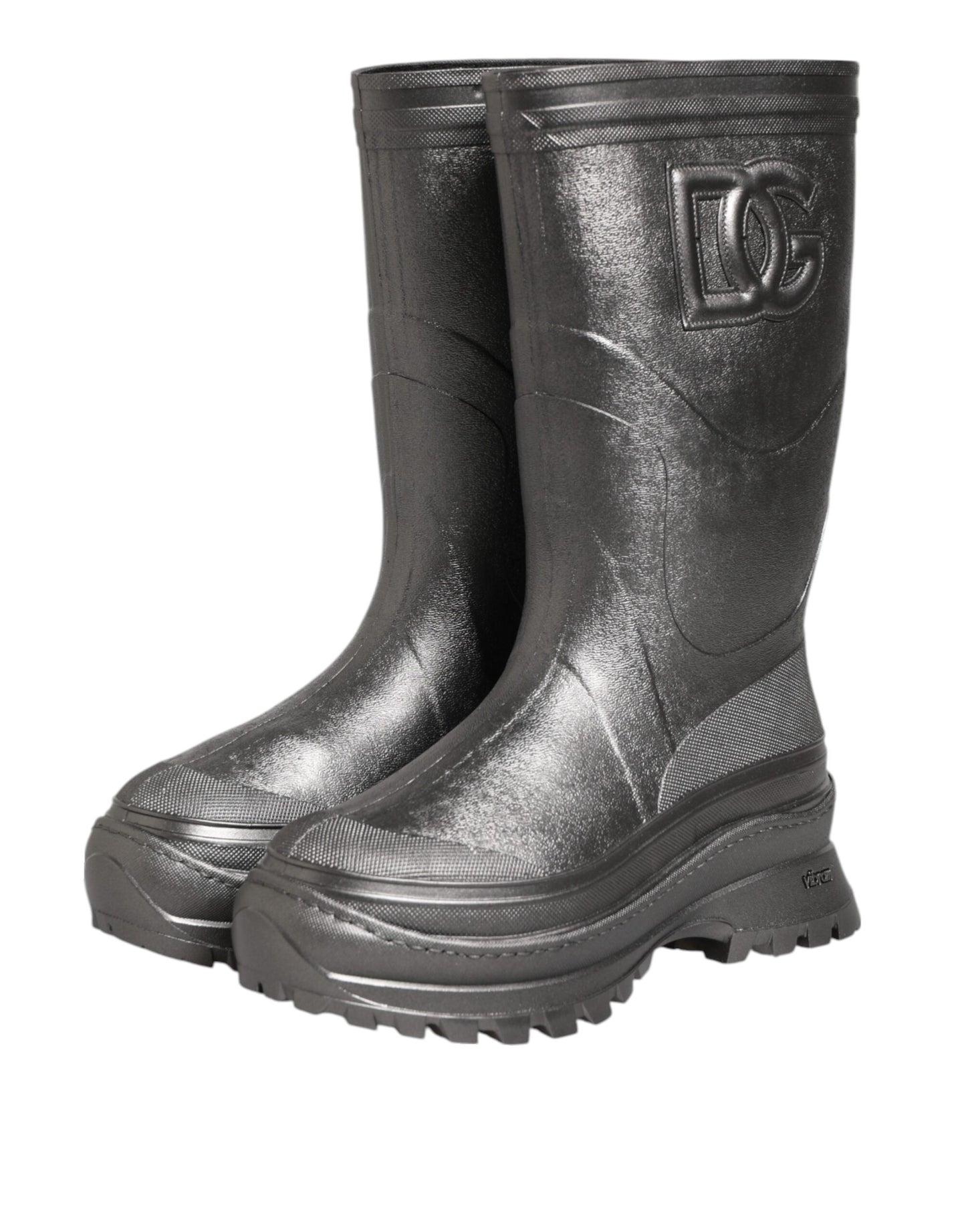 Black Argento Pull On Rain Boots Shoes