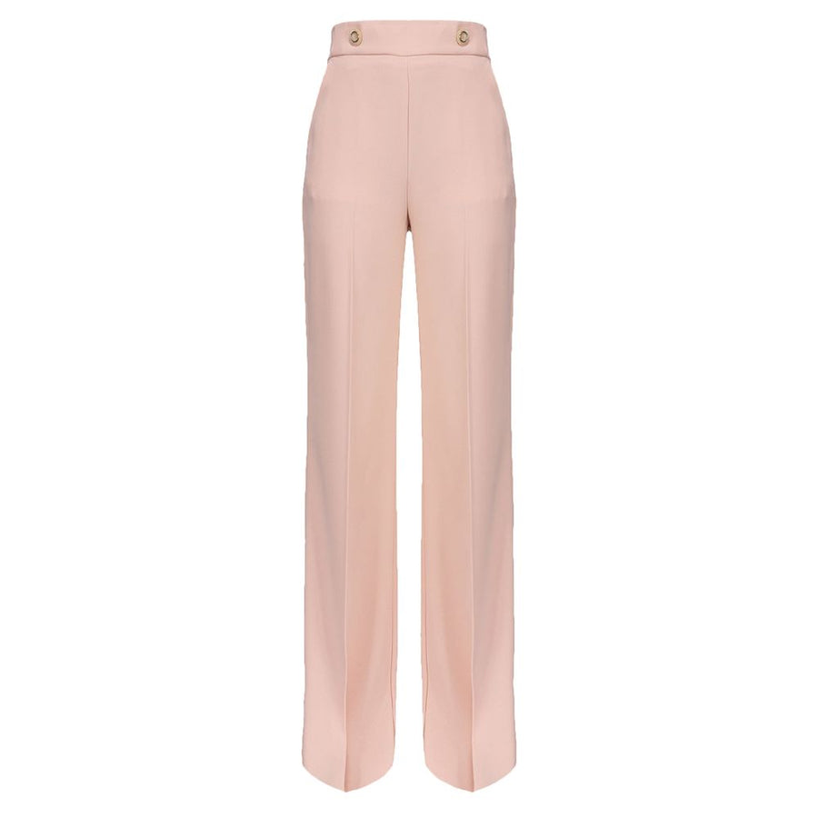 Pink Polyester Women's Trouser