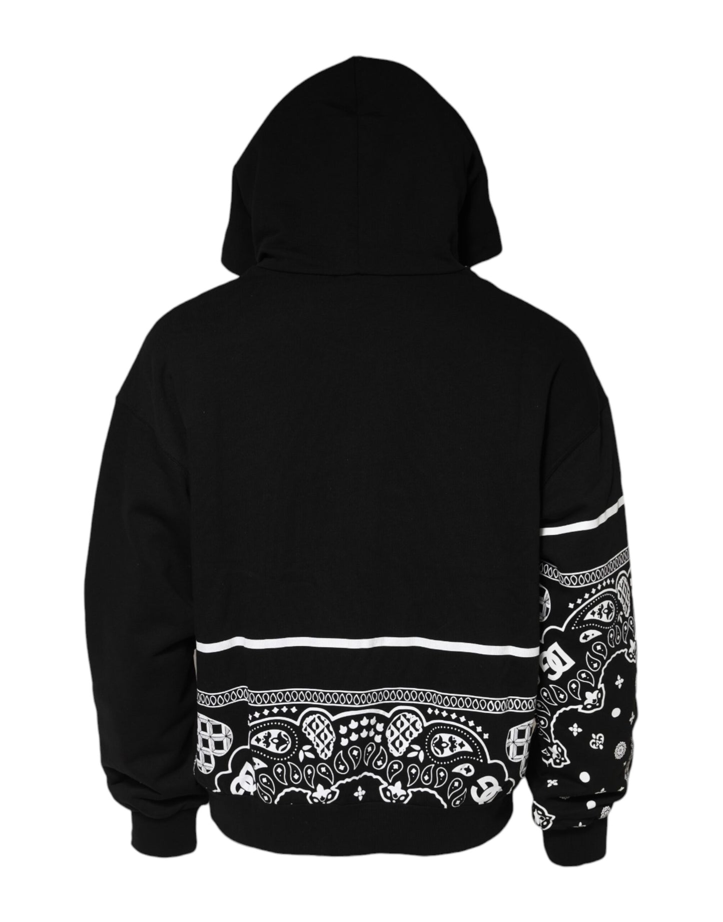 Black Bandana Hooded Men Sweatshirt Sweater
