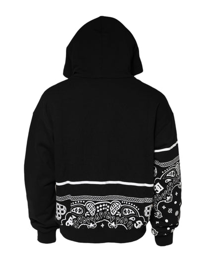 Black Bandana Hooded Men Sweatshirt Sweater