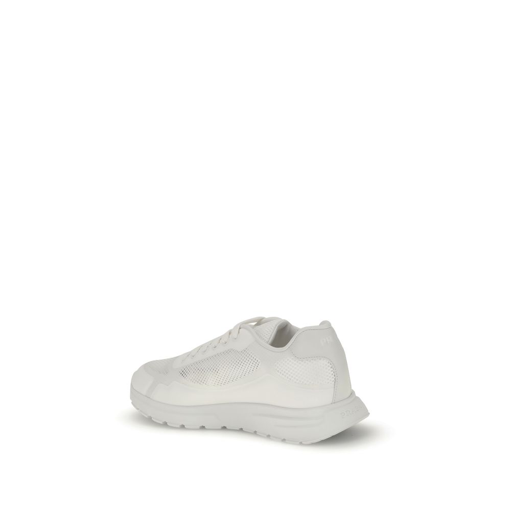 White Rubber Athletic Sneakers