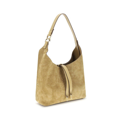 Beige Calf Leather Bos Taurus Shoulder Bag