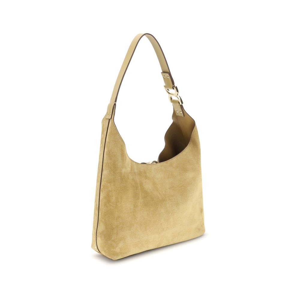 Beige Calf Leather Bos Taurus Shoulder Bag