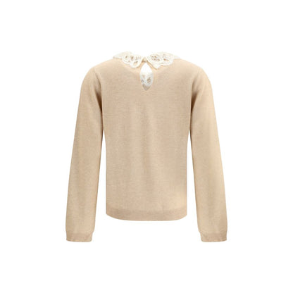 Beige Fleece Wool Sweatshirt