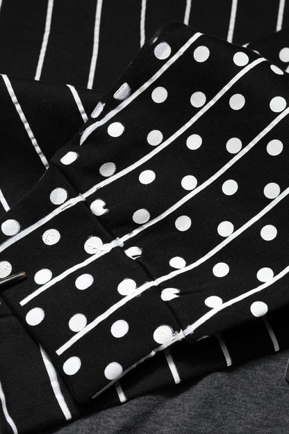 Black Stripes Hooded Men Sweatshirt Sweater