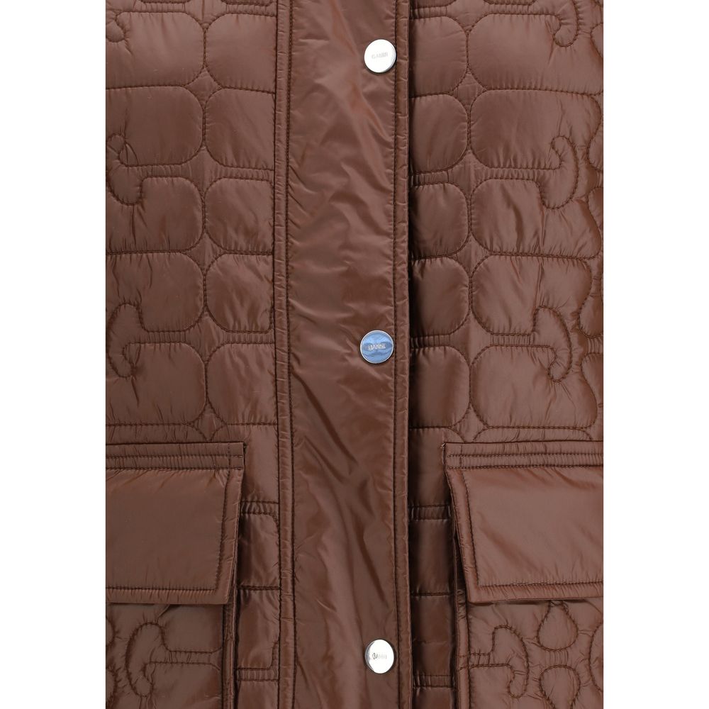 Shiny Quilt Midi Jacket