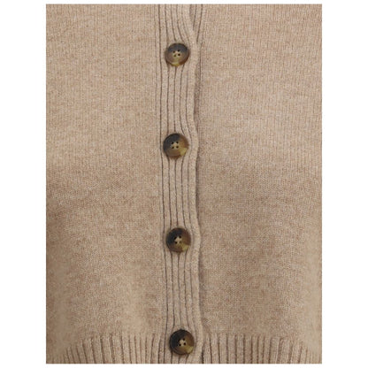Beige Cashmere Cardigan