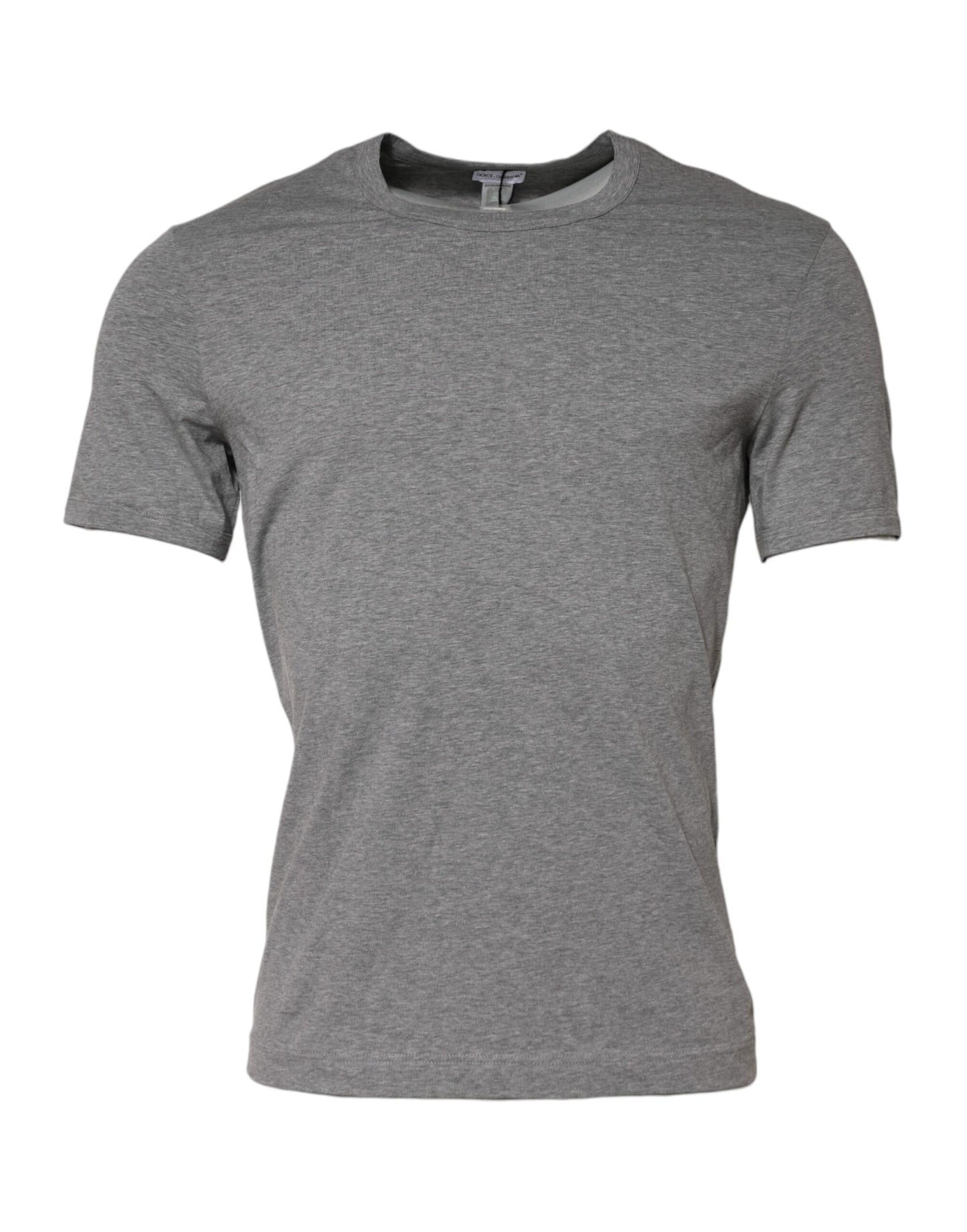 Gray Crew Neck Short Sleeves Underwear T-shirt