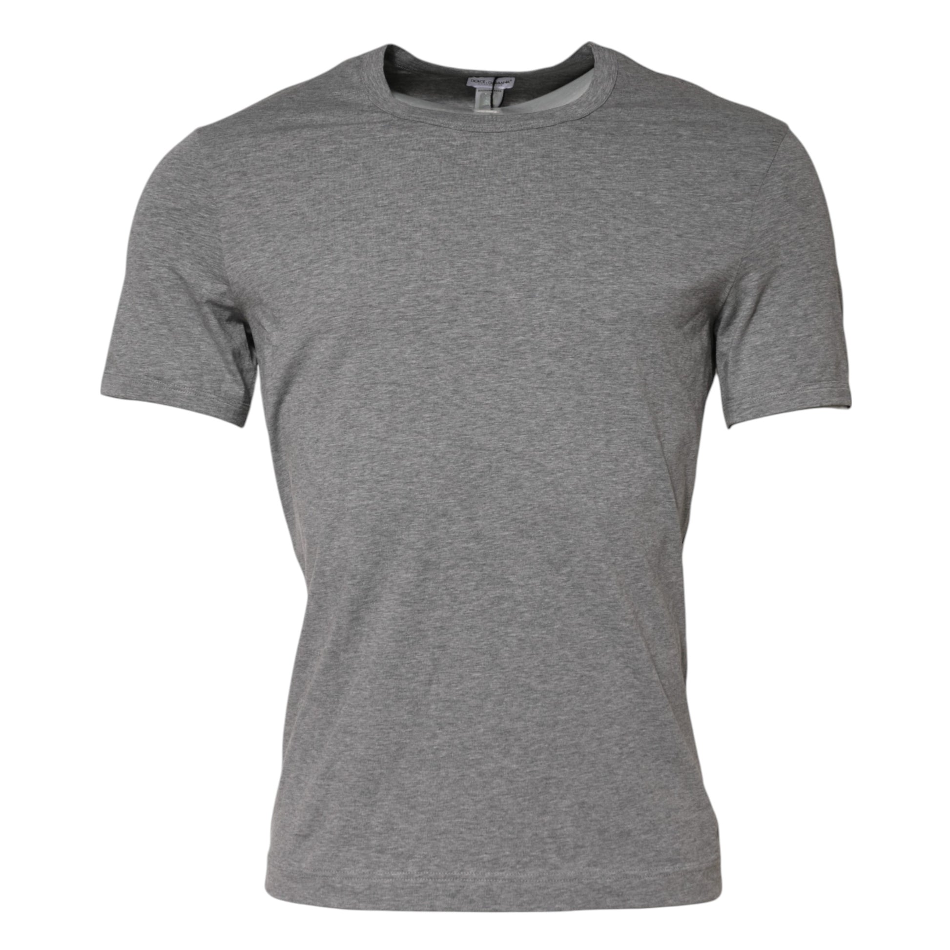 Gray Crew Neck Short Sleeves Underwear T-shirt