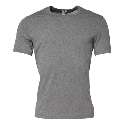 Gray Crew Neck Short Sleeves Underwear T-shirt