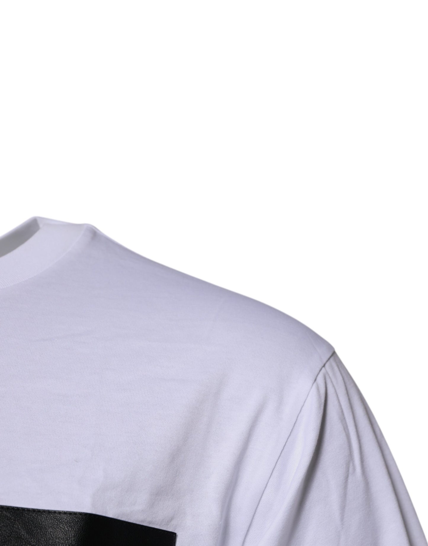 White Logo Crew Neck Short Sleeves T-shirt