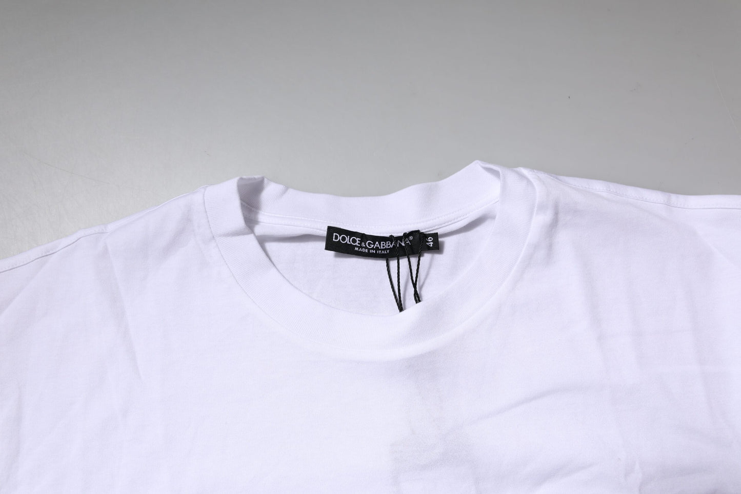 White Logo Crew Neck Short Sleeves T-shirt