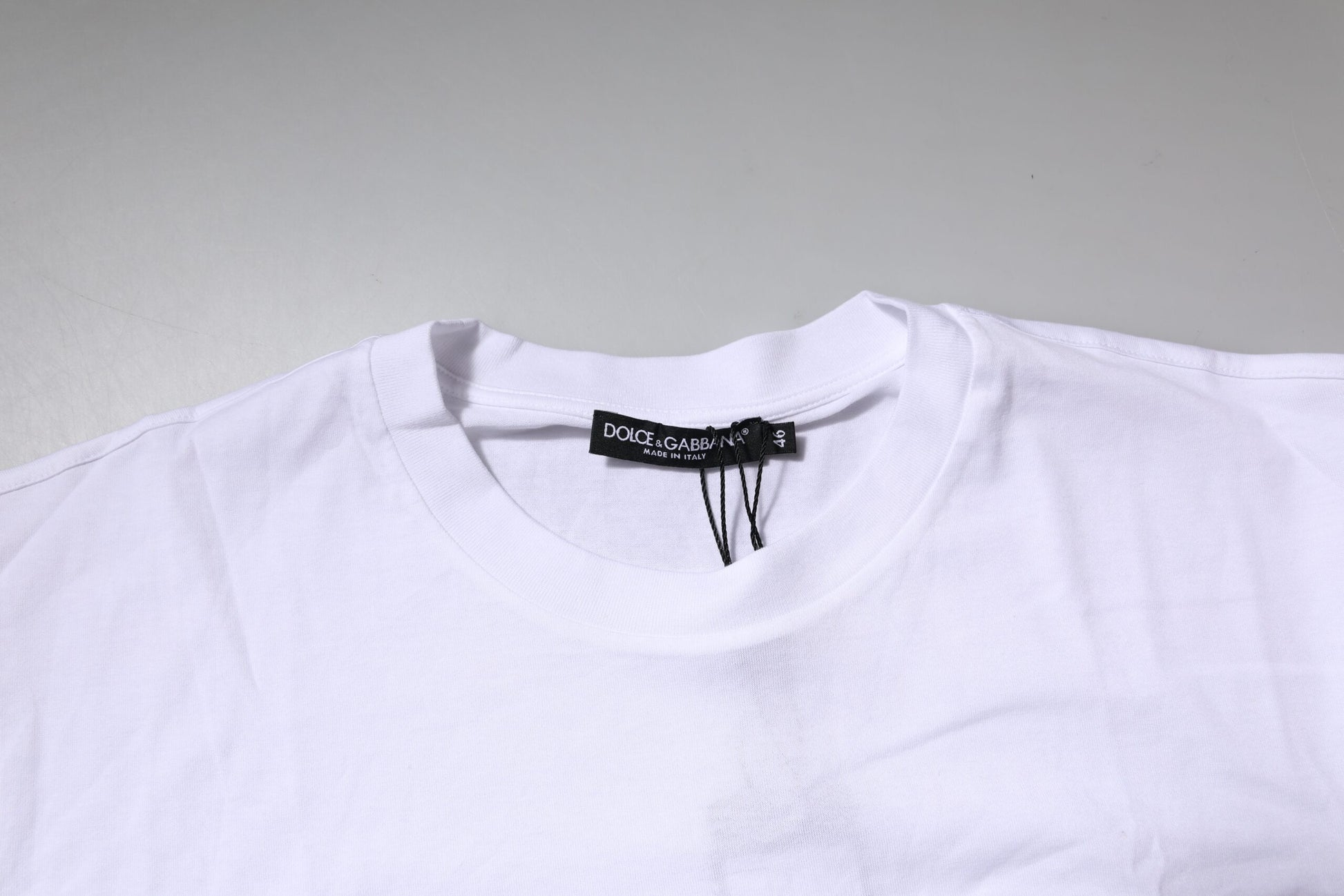 White Logo Crew Neck Short Sleeves T-shirt